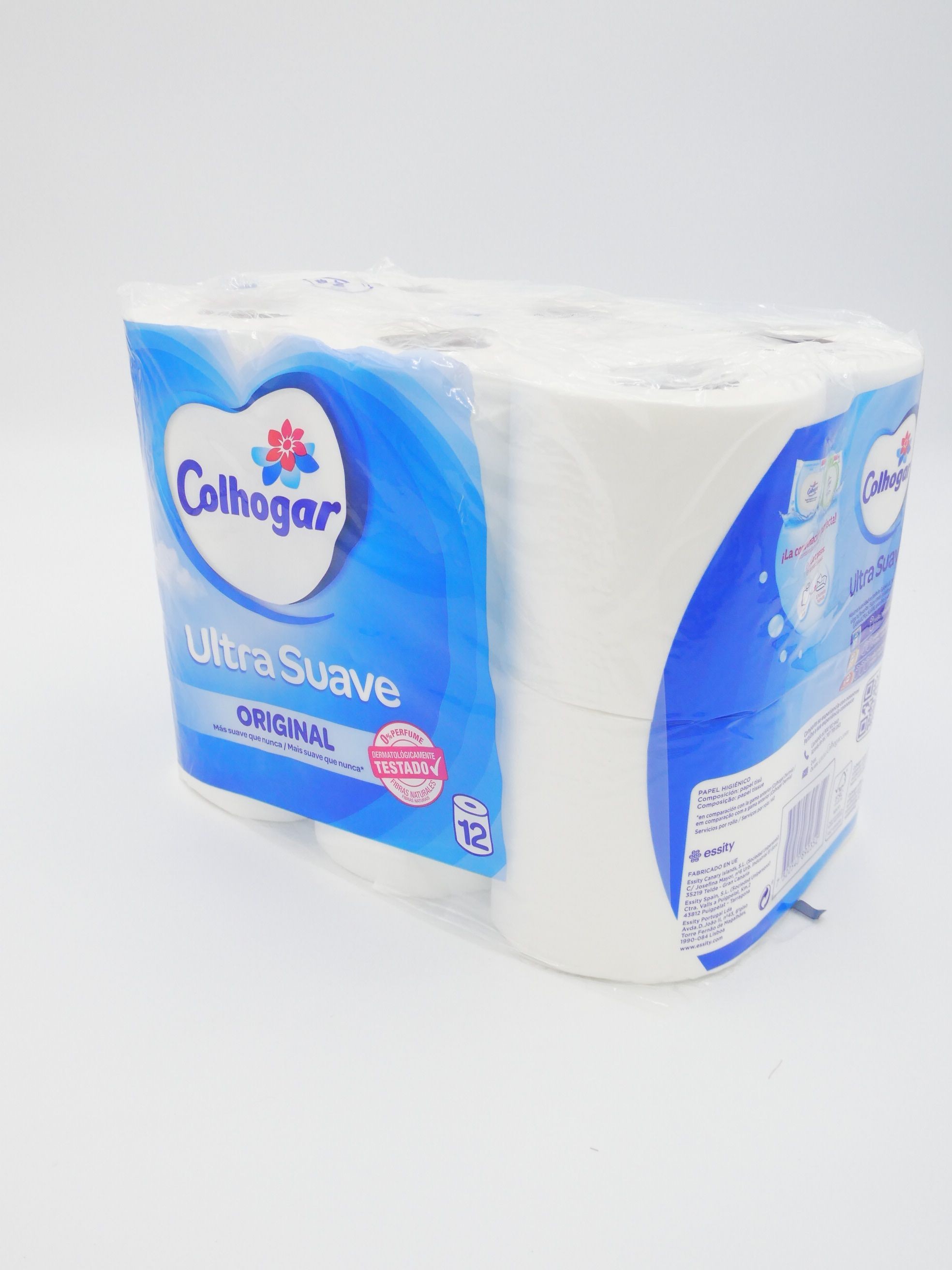 COLHOGAR Papel higiénico Ultra suave Original de 12 unidades.